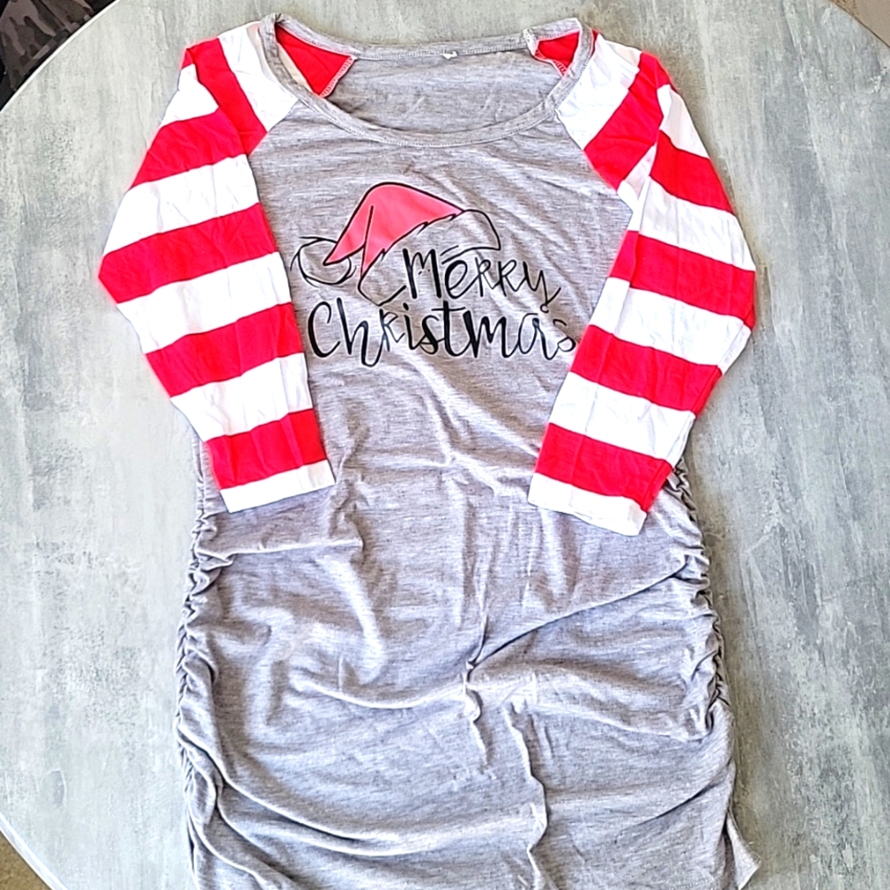 Christmas Maternity Tunic Shirt.